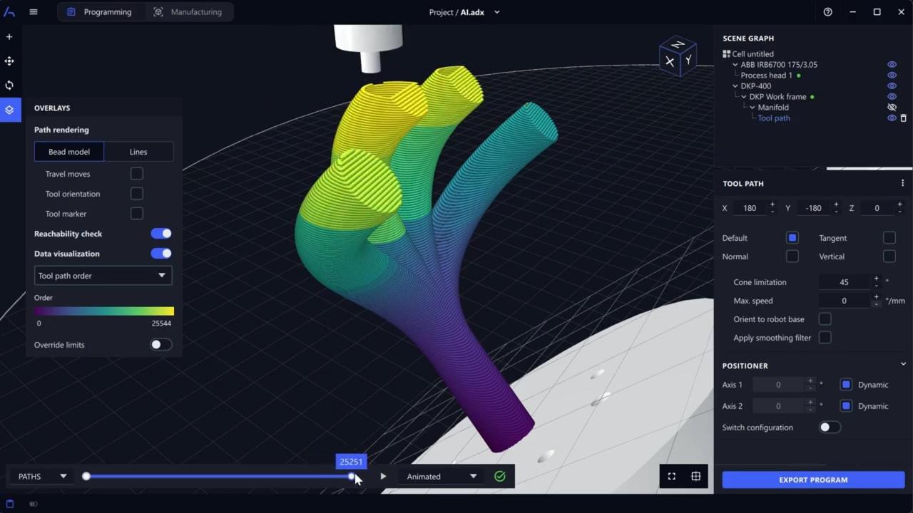 AdaOne多轴增材制造软件 | 工业机器人3D打印一体化解决方案 - ADAXIS
